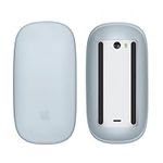 kwmobile Silicone Cover Compatible with Apple Magic Mouse 1/2 Cover - Soft Mouse Protector Grip - Light Blue