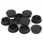 sourcingmap Plastic Household Flush Mounted Hole Tube Insert Caps Cover 30mm Diameter 10 Pcs Black