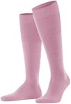 FALKE Mens Airport Dress Socks, Knee-High, Merino Wool Cotton Blend, for Business and Casual, Pink (Light Rosa 8276), US 6.5-7.5 (EU 39-40 Ι UK 5.5-6.5), 1 Pair