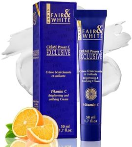 Fair and White Exclusive, Skin Brightening Cream with Vitamin C | 1.7 Fl oz / 50g | Reduce Appearance of Fine Lines & Wrinkles - with Glycerin and Castor Oil, For Face & Body