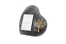 Sospiri Venezia Photoframe Heart-shaped Murano Glass Decor Tree of Life with Murrines Desk or Table Frame Photo cm 7x10 Gift Idea Handmade Made in Italy (19x19)