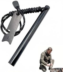 Ferrocerium Fire Starter Rod Waterproof Flint Striker Kit, 12.7cm Magnesium Fire Starter for Camping Hiking Survival & Emergency Outdoor Use