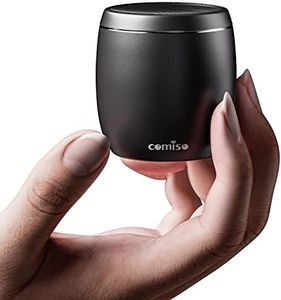 comiso Small Bluetooth Speaker with Stereo Sound, Punchy Bass Mini Speaker with Built-in-Mic, Hands-Free Call, Small Speaker with Brief Design. Portable Speaker for Hiking, Biking, Car, Gift, iPhone.