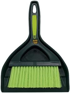 Pine-Sol Mini Dustpan and Brush Set | Nesting Snap-On Design | Portable, Compact Dust Pan and Hand Broom for Cleaning, Green