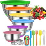 Menbyci 6 Pcs Mixing Bowls with Lid