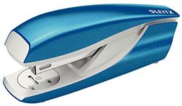 Leitz Stapler, 30 Sheet Capacity, Ergonomic Metal Body, Includes Staples, WOW Range, 55021036 - Metallic Blue