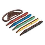 GRA Products 5 Piece Sanding Detail Stick Set With 2 Extra Replacement Belts Per Stick 5 Grits 120 240 320 400 & 600 Grit Made In The USA For Sanding Wood Metal & Plastics Long Life Sanding Belts