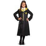 Disguise Harry Potter Hufflepuff Robe Classic Childrens Costume Accessory, Black & Yellow, Kids Size Large (10-12)