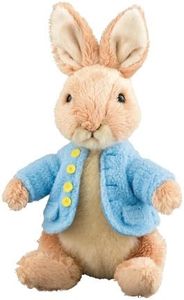 Beatrix Potter A26427 Pupazzo Peter Rabbit Piccolo con Giubbotto, Poliestere, Lavabile a Manno, per 1 Anno, 16 cm, Blu