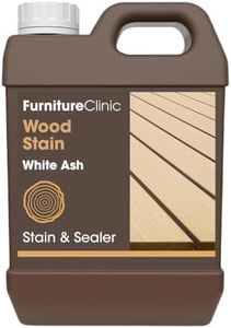 Furniture Clinic Wood Stain | Water Based | Fast Drying, Low Odor, & Non-Toxic | Multiple Finishes | for Indoor & Outdoor Furniture and More | White Ash (8.5oz / 250ml)
