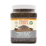 Pride Of India - Natural Black Chia Seeds - Omega-3 & Fiber Superfood, 1.5 Pound (24oz) Jar