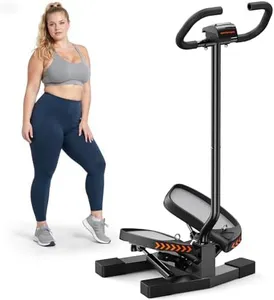 Sportsroyals Stair Stepper for Exercises-Twist Stepper with Resistance Bands and 330lbs Weight Capacity