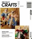 McCall's 4531 Crafts Sewing Pattern Elizabethian Cat Doll Wardrobe