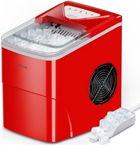 Silonn Ice Makers Countertop, 9 Cubes Ready in 6 Mins, 26lbs in 24Hrs, Self-Cleaning Ice Machine with Ice Scoop and Basket, 2 Sizes of Bullet Ice for Home Kitchen Office Bar Party
