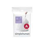 Simplehuman CW0160 Simplehuman Code A 4.5L, Custom Fit Bin Liners, 30 Bags, White