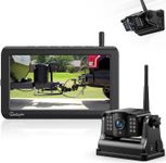 eRapta Magnetic Wireless Backup Camera 5” IPS Monitor, 2-Min DIY Installation,1080P, 9600mAh Lower Consumption Rechargeable Camera System for Hitching Horse Fifth Wheels/Trailer/RV/Truck/Car