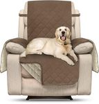 Utopia Bedding Sofa Cover Recliner Non Slip Reversible Sofa Slipcover, Water Resistant Sofa Slipcovers for Pets with Elastic Strap, (Brown/Beige)