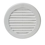 Vent Systems Ø100 mm / 4'' Inch White Soffit Vent Cover with Flange - Round Air Vent Louver - Grille Cover - Built-in Insect Screen - HVAC Vents for Bathroom, Home Office, Kitchen