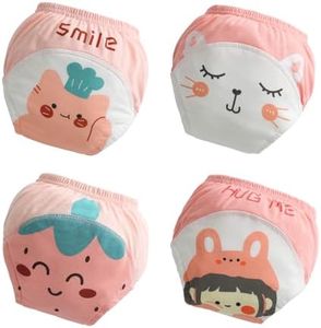 usbettas Toddler Potty Training Underwear for Girls 6T, Soft Cotton Reusable Potty Training Pants for Toddlers 4 Pack,Toilet Training Pants for Kids