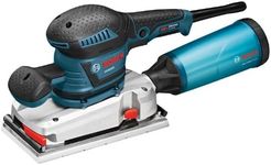 BOSCH OS50VC Electric Orbital Sander - 3.4 Amp 1/2 Inch Finishing Belt Sander Kit with Vibration Control for 4.5 Inch x 9 Inch Sheets, Blue