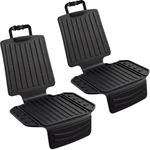 MOOREVER® Car Seat Protector for Child Car Seat, Carseat Protector Car Seat Cover Universal Fit for Baby & Pet Use, Waterproof Anti-Slip & Easy to Clean TPE Mat, 2PCS Black