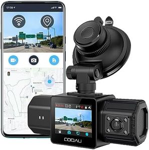 COOAU Dual Dash Cam 2.5K+1080P, Dash Cam Front and Inside, Built-in GPS and WiFi, Dash Camera for Cars, Perfect for Uber and Taxi Drivers, Night Vision, Accident Record, 24Hr Parking Mode