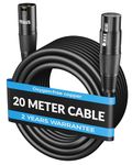 FEDUS StagePro XLR Cable Male to Female 20 Meter, Professional 3 Pin Balanced Microphone Mic Cord, 24AWG Oxygen-Free Copper, Mic Wire, Noise-Free Audio & DMX Wire for Podcast, Stage, Studio Mixer