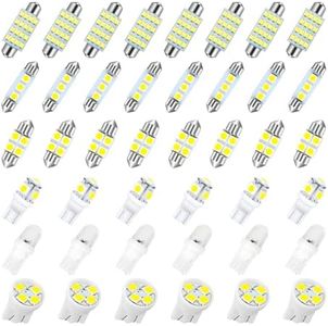 Bittwee 42PCS Interior Car Lights, T10/31mm/36mm/41mm Vehicle LED Map Dome Festoon Bulbs, Super Bright Automotive Indoor Courtesy License Plate Light Replacement Set, Universal Fit
