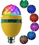 RSCT 360 Degree Rotating LED Crystal Bulb Magic Disco LED Light,LED Rotating Bulb Light Lamp Festival for Party/Home/Diwali Decoration Home RS-33