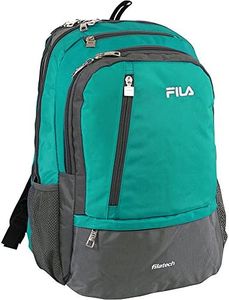 FILA Duel School Laptop Computer Tablet Book Bag, Teal, One Size, Duel Tablet and Laptop Backpack