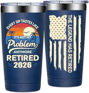 Grifarny Retirement Gifts for Men 2026 - Retirement Tumbler Cup 20 oz