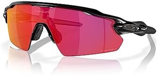 Oakley Men's OO9211 Radar EV Pitch Rectangular Sunglasses, Polished Black/Prizm Field, 38 mm