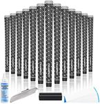 Champkey X Rubber Golf Grips Set of 13 (5 Oz Solvent,Hook Blade,15 Tapes & Vise Clamp)-Choose Between 13 Grips & All Repair Kits and 13 Grips & 15 Tapes (Black(Repair Kits), Standard)