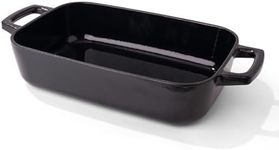 Alva Nori Cast Iron Dutch Oven Dish Roaster Casserole Non Toxic Cookware Baking & Browning 12" x 8" PFAS, PFOA & PFTE Free, Nonstick Roasting Pan, Cooking Pot, Oven Safe, Durable Enamel Coating