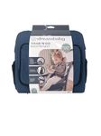 Dreambaby On-The-Go Kids Booster Seat - Portable High Chair with Handy Storage Compartments - Fits Most Dining Chairs - Lightweight, Compact, and Travel-Friendly -Navy Blue
