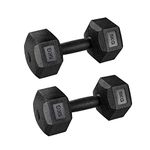 Holdfiturn 2pcs Dumbbells Hexagon 5kg Portable Hand Weights Dumbbells Set Home Weight Set for Strength Training Home Workout Aerobic