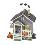 Enesco Tails with Heart Halloween Haunted Shack Figurine, 4.84 Inch, Multicolor