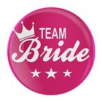 Nio Prints Team Bride badges|Wedding badges (props) for team bride and family|badges for Wedding, Bachelor/Reception party|Bride squad badge|Multicolo|Size 58mm