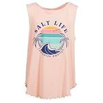 Salt Life Paradise Bound Youth Tank Top, Peachy, Large