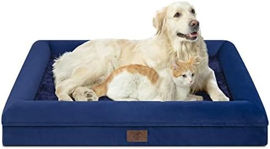 Yiruka Dog Beds for Extra Large Dogs, Orthopedic Dog Bed, Washable Dog Bed with [Removable Bolster], Waterproof Dog Bed with Nonskid Bottom, Pet Bed, XL Dog Bed