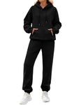 HEEKPEK Womens 2 Piece Sweatsuit Lounge Sets Outfits Track Suits Hoodies Sweatshirt Sweatpants Joggers Matching Set 2024 Fall