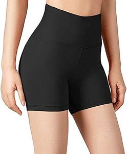 FULLSOFT Workout Running Shorts for Women-Yoga Exercise Athletic Shorts Capris with Inside Pocket (Black (1pack), Medium)