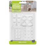 PAXCOO 48Pcs Transparent Silicone Pad Clear Adhesive Pads Self Rubber Feet Furniture Bumpers for Cupboard Round Spherical Square Electronics Drawers,Door Glass,Picture Frames Cutting Board Protectors