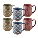 Pfaltzgraff Scales Mug, Set Of 6, 18-Ounce, Multicolor