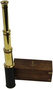 Science Purchase 15" Handheld Brass Telescope with Wooden Box: Nautical Pirate Scope [Toy]