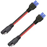 ZHOFONET 10AWG SAE to EC5 Female Plug Connector,SAE to EC5 Cable Power Automotive Adapte,Suitable for Solar Battery Car Battery 15cm