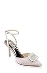 Badgley Mischka Women's Nicky Pump, Blush Satin, 6 UK