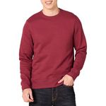 Amazon Essentials Men's Fleece Crew Neck Sweatshirt (Available in Big & Tall), Red, M