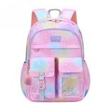 Primary Girls Backpacks Gradient Heart-Star, Elementary School Bags Bookbags for Girls, Gradient Pink-Large