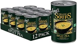 Amy's Soup, Vegan Split Pea Soup, Gluten Free, Made With Organic Split Peas and Vegetables, Canned Soups, 14.1 OZ (12 Pack)